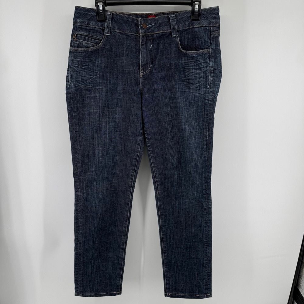 Y2K Sasson Ooh La La Skinny Leg Shuffle Jeans Dark Wash Blue Denim Women 32x29.5
